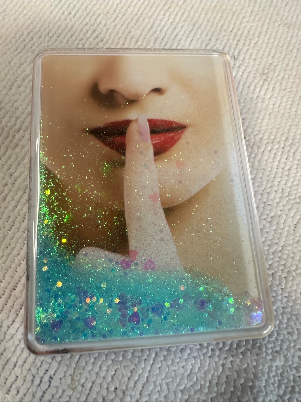 Glitter Liquid cosmetic mirror